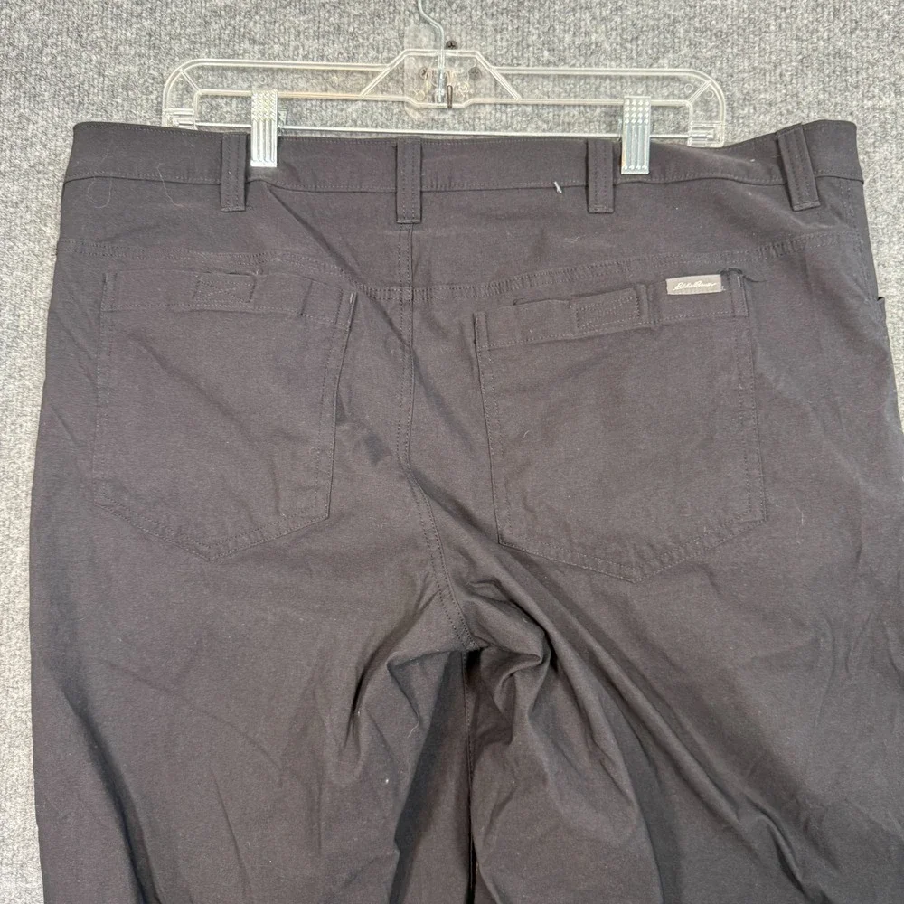 Eddie Bauer Fleece Lined Tech‎ Pants Mens 40x30 Black Nylon Cargo Straight Leg